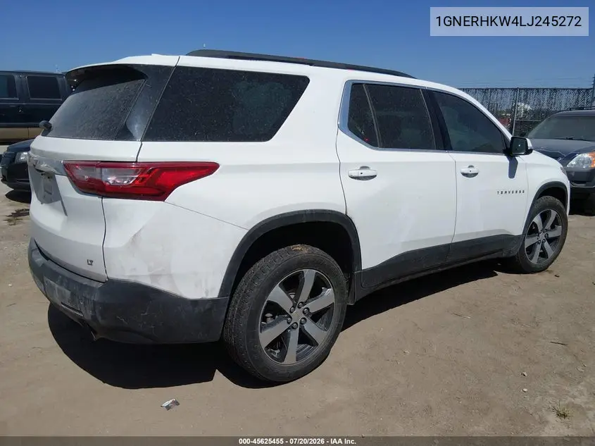 2020 Chevrolet Traverse Fwd Lt Leather VIN: 1GNERHKW4LJ245272 Lot: 45625455