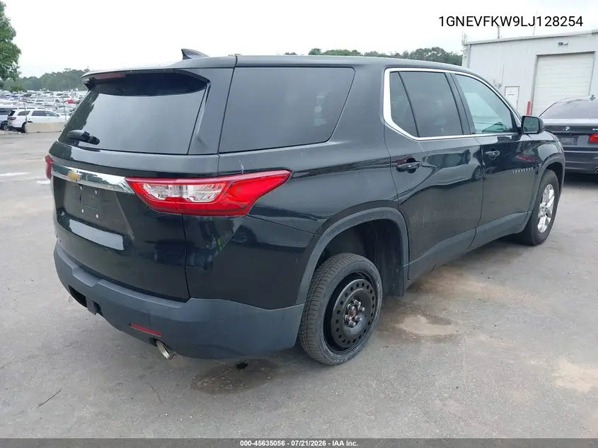 2020 Chevrolet Traverse Awd Ls VIN: 1GNEVFKW9LJ128254 Lot: 45635056