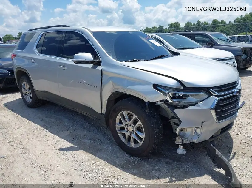 2020 Chevrolet Traverse Awd Lt Cloth VIN: 1GNEVGKW3LJ325068 Lot: 45639256