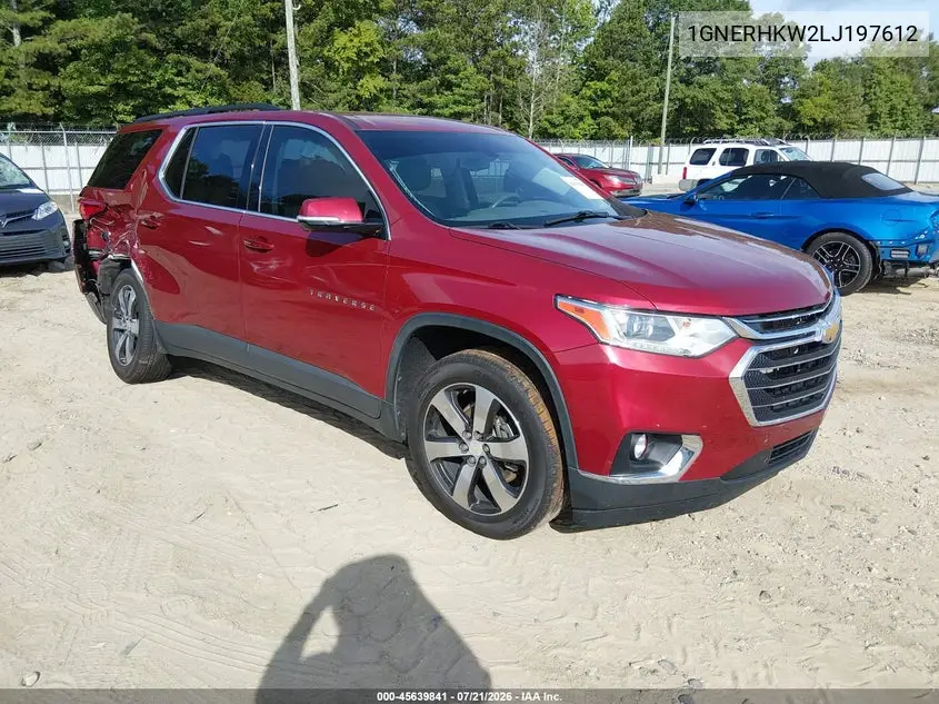 2020 Chevrolet Traverse Fwd Lt Leather VIN: 1GNERHKW2LJ197612 Lot: 45639841