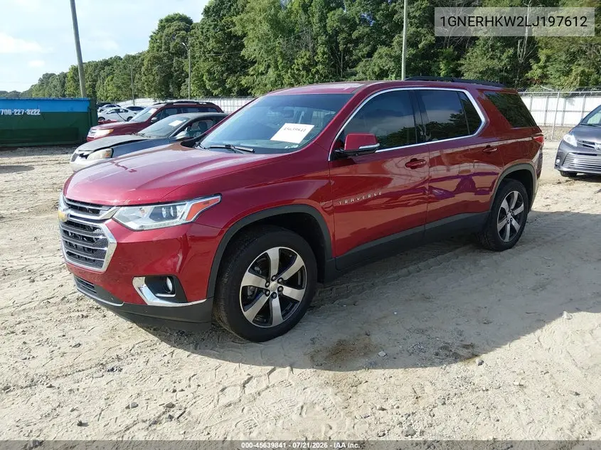 2020 Chevrolet Traverse Fwd Lt Leather VIN: 1GNERHKW2LJ197612 Lot: 45639841