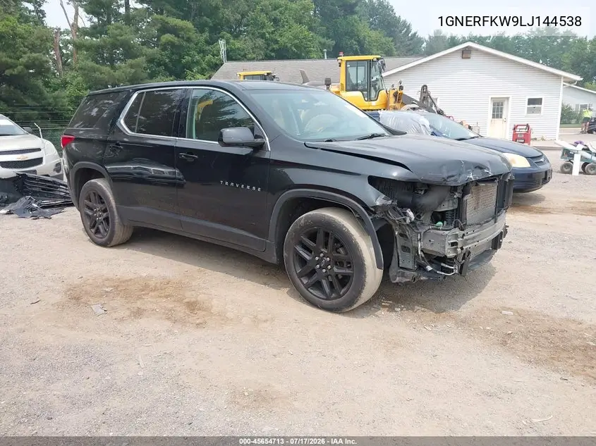 2020 Chevrolet Traverse Fwd Ls VIN: 1GNERFKW9LJ144538 Lot: 45654713