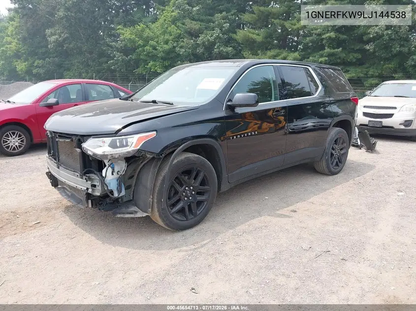 2020 Chevrolet Traverse Fwd Ls VIN: 1GNERFKW9LJ144538 Lot: 45654713