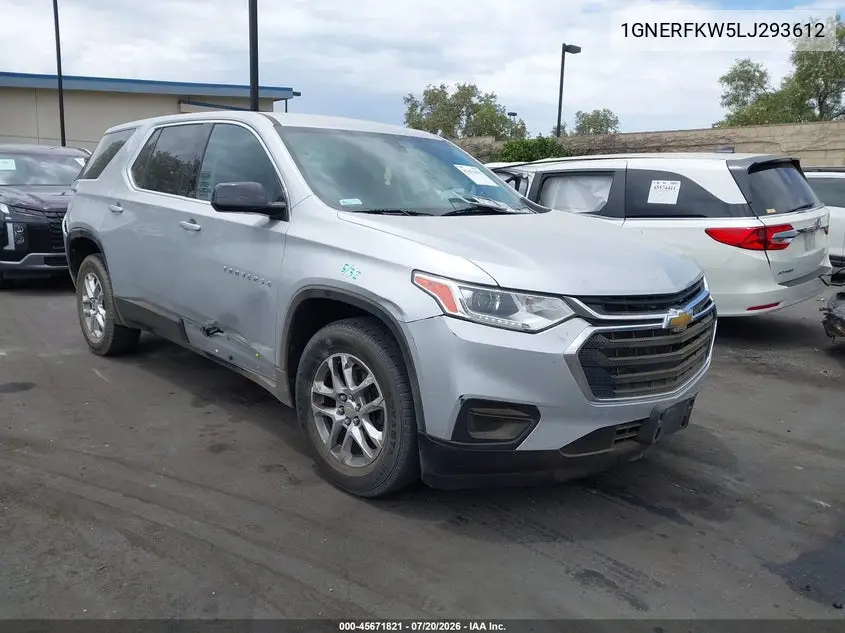 2020 Chevrolet Traverse Fwd Ls VIN: 1GNERFKW5LJ293612 Lot: 45671821