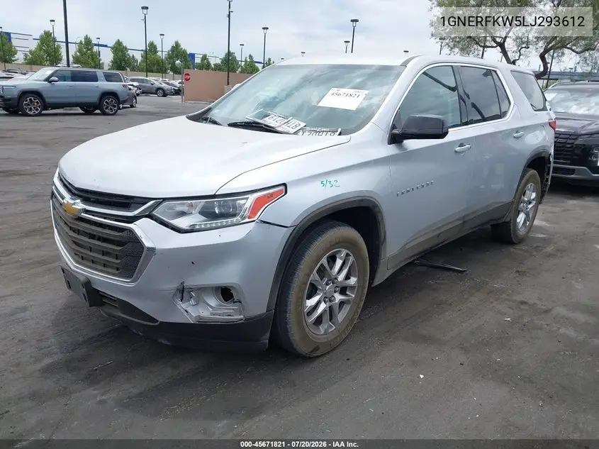 2020 Chevrolet Traverse Fwd Ls VIN: 1GNERFKW5LJ293612 Lot: 45671821