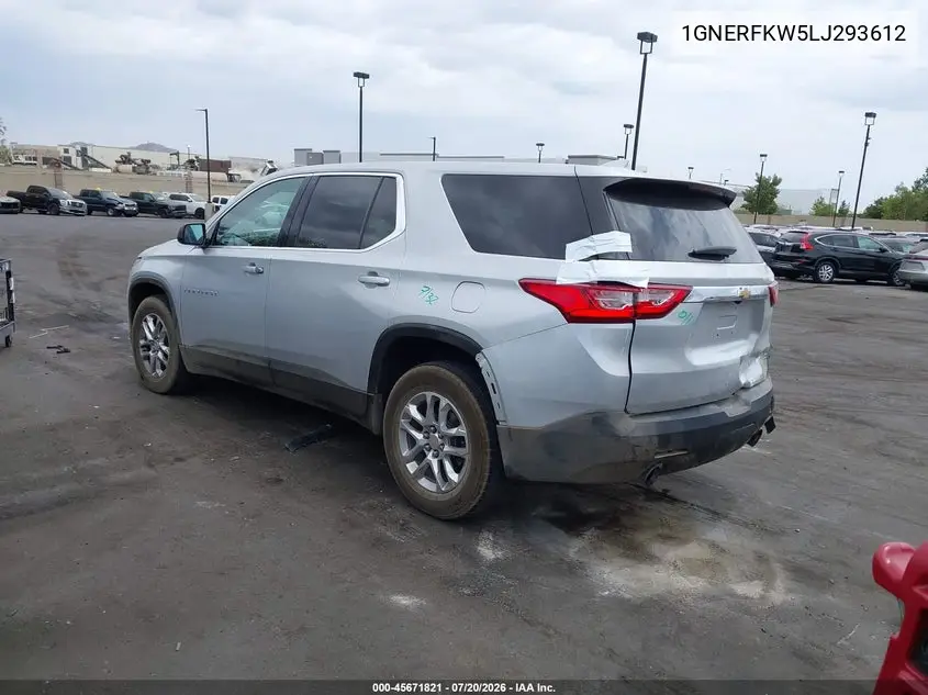 2020 Chevrolet Traverse Fwd Ls VIN: 1GNERFKW5LJ293612 Lot: 45671821