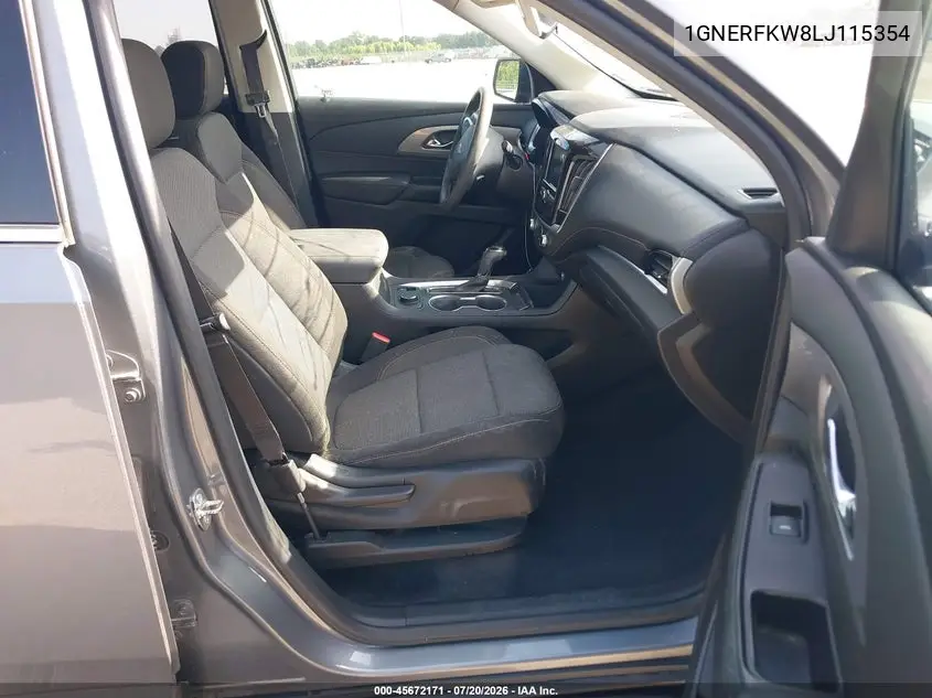 2020 Chevrolet Traverse Fwd Ls VIN: 1GNERFKW8LJ115354 Lot: 45672171