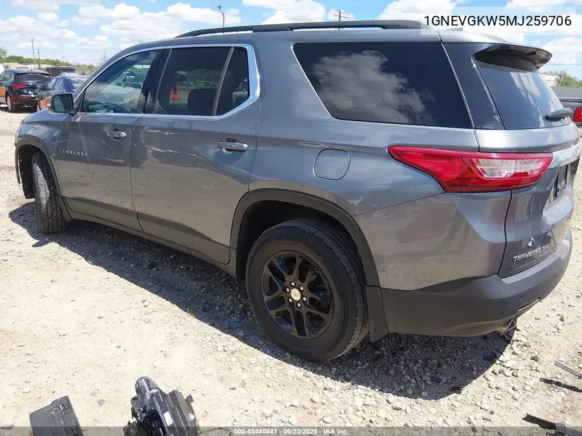 2021 Chevrolet Traverse Awd Lt Cloth VIN: 1GNEVGKW5MJ259706 Lot: 45440841