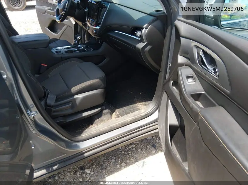 2021 Chevrolet Traverse Awd Lt Cloth VIN: 1GNEVGKW5MJ259706 Lot: 45440841
