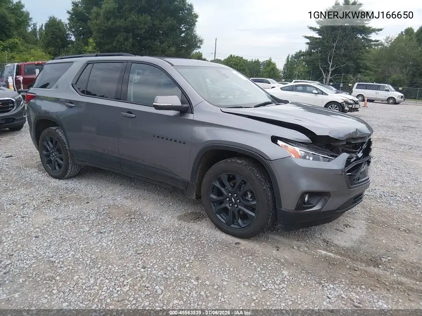 2021 Chevrolet Traverse Fwd Rs VIN: 1GNERJKW8MJ166650 Lot: 45563539