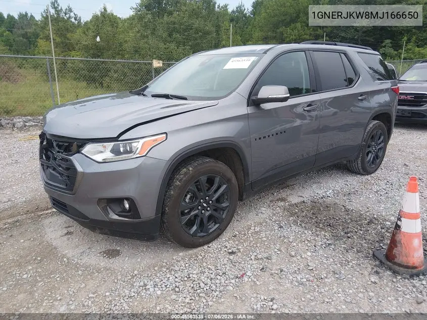 2021 Chevrolet Traverse Fwd Rs VIN: 1GNERJKW8MJ166650 Lot: 45563539