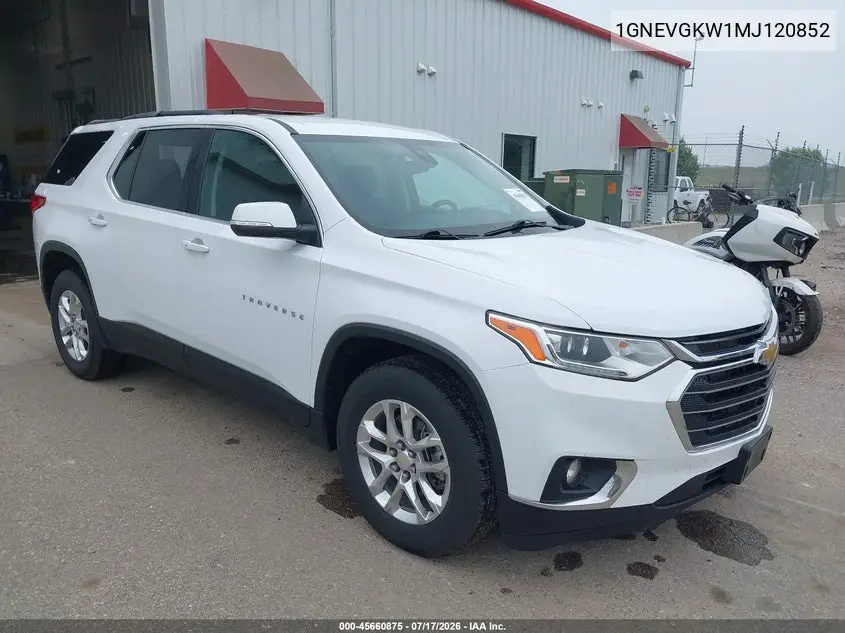 2021 Chevrolet Traverse Awd Lt Cloth VIN: 1GNEVGKW1MJ120852 Lot: 45660875
