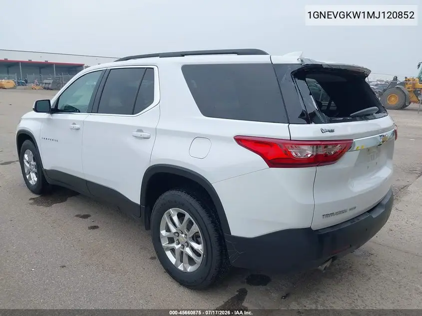 2021 Chevrolet Traverse Awd Lt Cloth VIN: 1GNEVGKW1MJ120852 Lot: 45660875