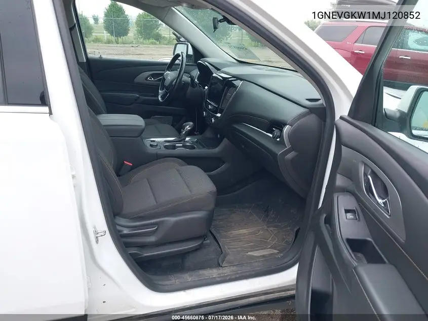 2021 Chevrolet Traverse Awd Lt Cloth VIN: 1GNEVGKW1MJ120852 Lot: 45660875