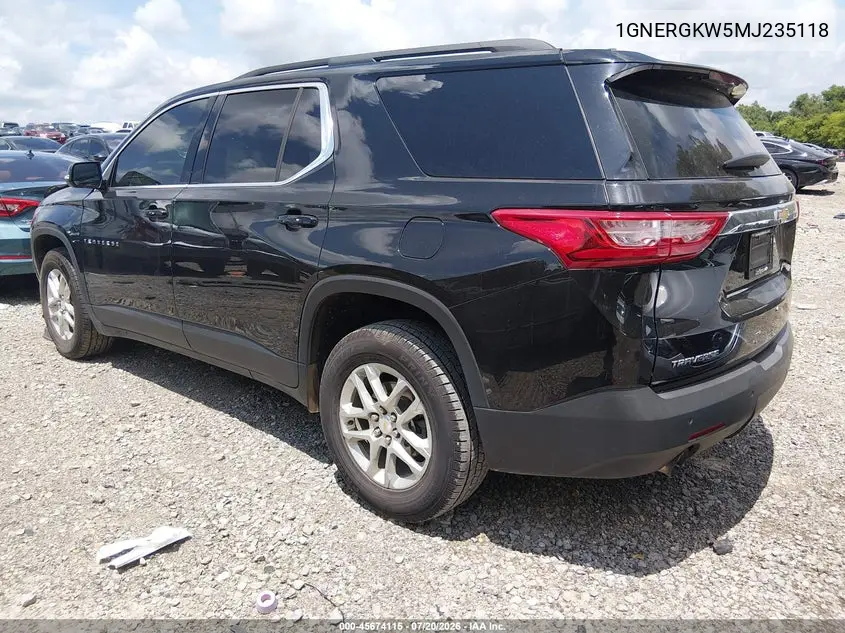 2021 Chevrolet Traverse Fwd Lt Cloth VIN: 1GNERGKW5MJ235118 Lot: 45674115