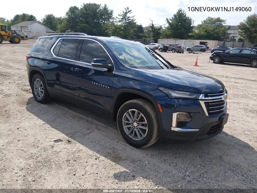 2022 Chevrolet Traverse Awd Lt Cloth VIN: 1GNEVGKW1NJ149060 Lot: 45611931