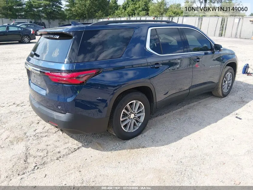 2022 Chevrolet Traverse Awd Lt Cloth VIN: 1GNEVGKW1NJ149060 Lot: 45611931
