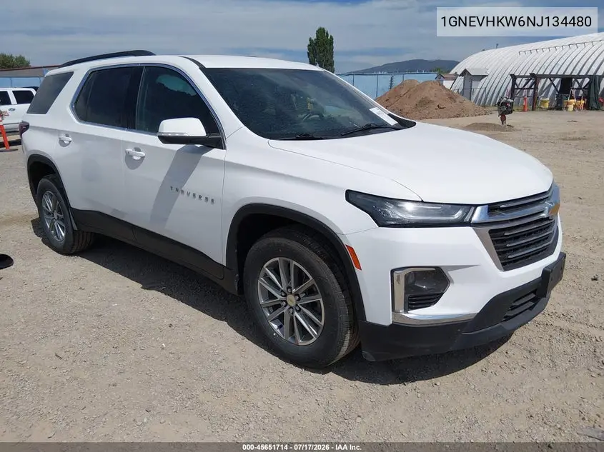 2022 Chevrolet Traverse Awd Lt Leather VIN: 1GNEVHKW6NJ134480 Lot: 45651714