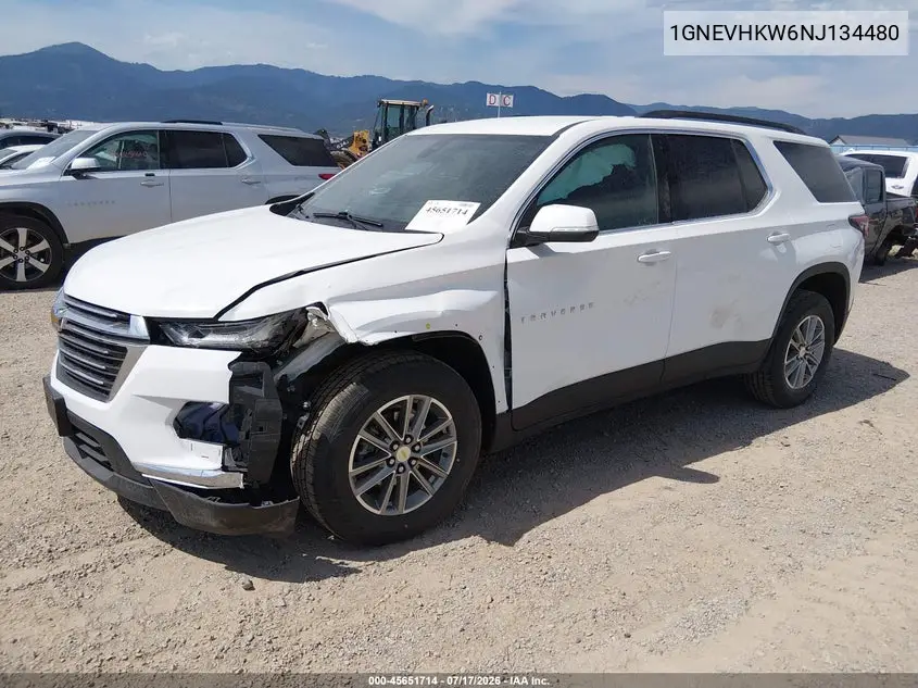 2022 Chevrolet Traverse Awd Lt Leather VIN: 1GNEVHKW6NJ134480 Lot: 45651714