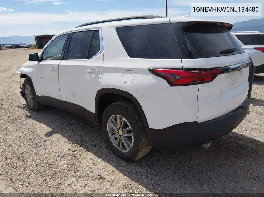2022 Chevrolet Traverse Awd Lt Leather VIN: 1GNEVHKW6NJ134480 Lot: 45651714