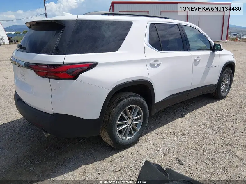 2022 Chevrolet Traverse Awd Lt Leather VIN: 1GNEVHKW6NJ134480 Lot: 45651714