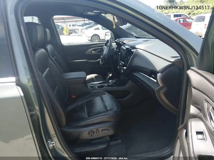 2022 Chevrolet Traverse Fwd Lt Leather VIN: 1GNERHKW8NJ134517 Lot: 45660110