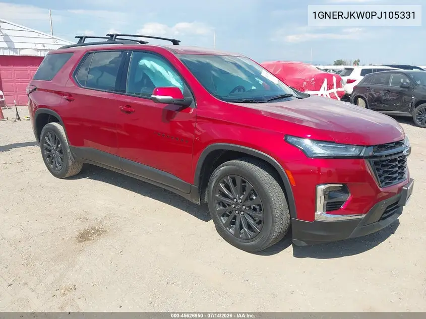 2023 Chevrolet Traverse Fwd Rs VIN: 1GNERJKW0PJ105331 Lot: 45626950