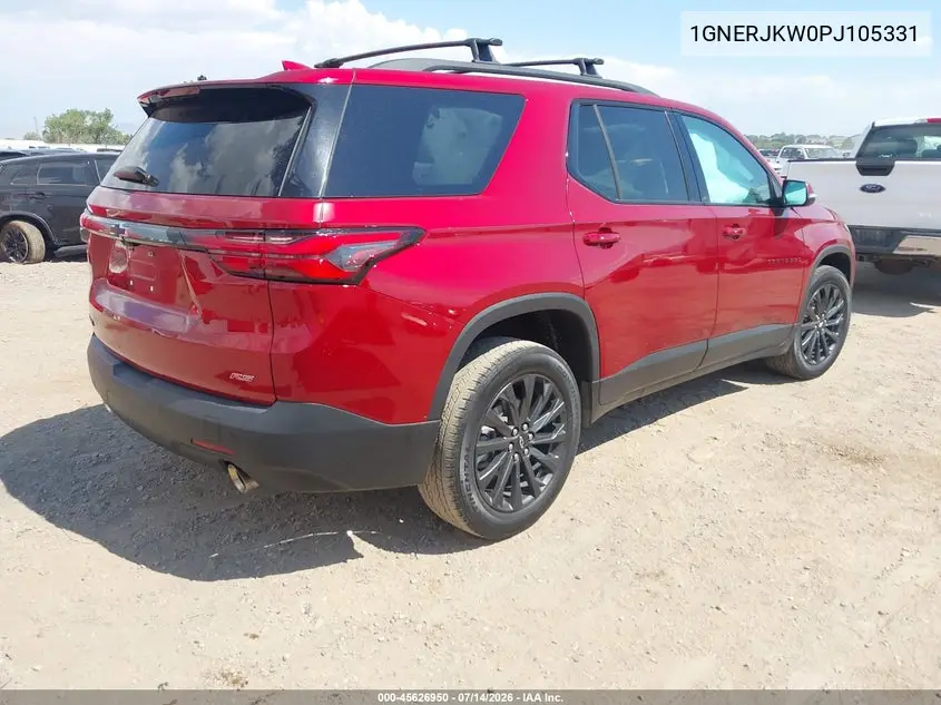2023 Chevrolet Traverse Fwd Rs VIN: 1GNERJKW0PJ105331 Lot: 45626950