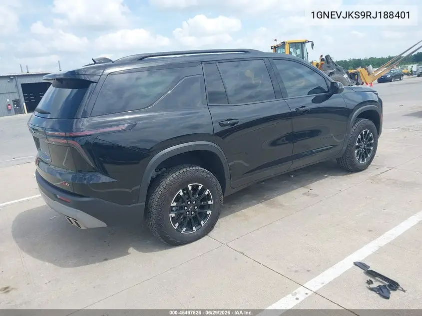 2024 Chevrolet Traverse Awd Z71 VIN: 1GNEVJKS9RJ188401 Lot: 45497626