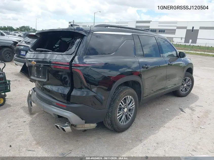 2025 Chevrolet Traverse Fwd Lt VIN: 1GNERGRS5SJ120504 Lot: 45354524