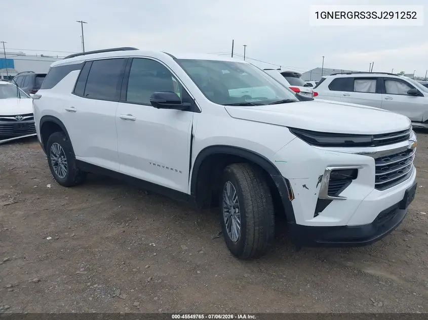 2025 Chevrolet Traverse Fwd Lt VIN: 1GNERGRS3SJ291252 Lot: 45549765
