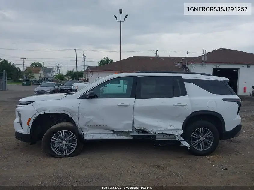 2025 Chevrolet Traverse Fwd Lt VIN: 1GNERGRS3SJ291252 Lot: 45549765