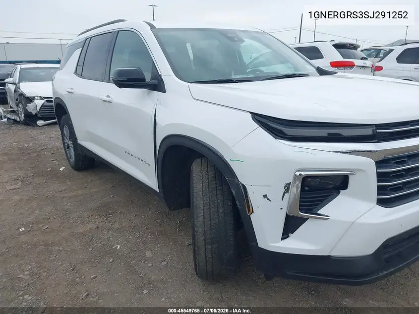 2025 Chevrolet Traverse Fwd Lt VIN: 1GNERGRS3SJ291252 Lot: 45549765