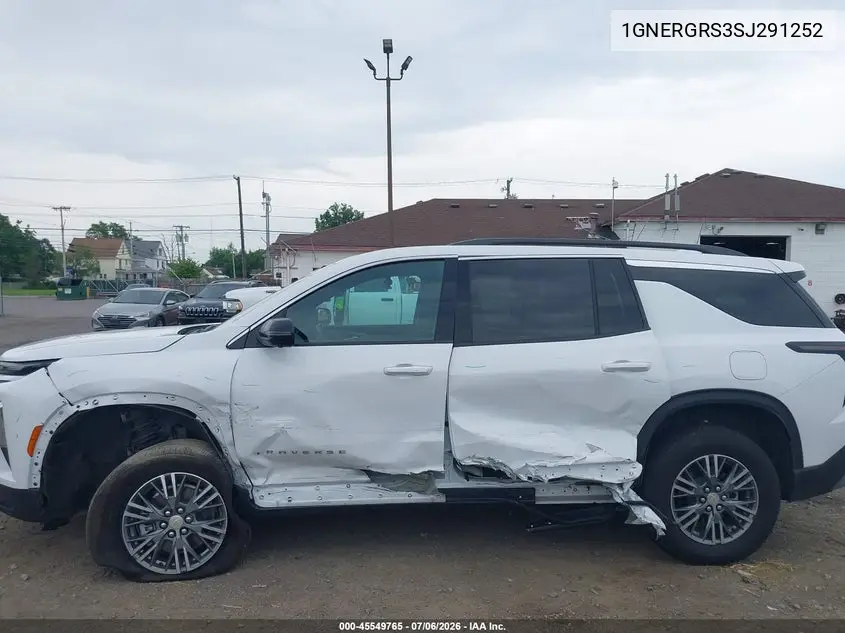 2025 Chevrolet Traverse Fwd Lt VIN: 1GNERGRS3SJ291252 Lot: 45549765