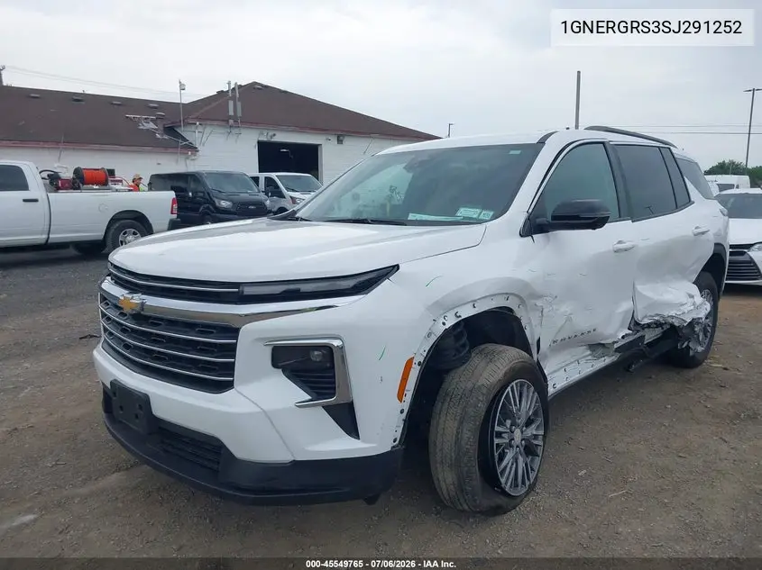 2025 Chevrolet Traverse Fwd Lt VIN: 1GNERGRS3SJ291252 Lot: 45549765