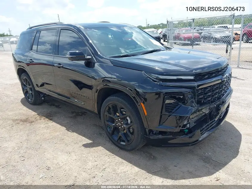 2025 Chevrolet Traverse Fwd Rs VIN: 1GNERLRS0SJ206473 Lot: 45636246