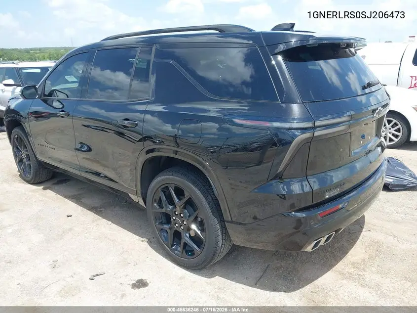 2025 Chevrolet Traverse Fwd Rs VIN: 1GNERLRS0SJ206473 Lot: 45636246