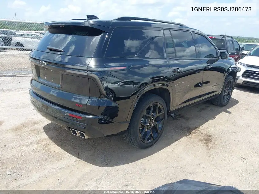 2025 Chevrolet Traverse Fwd Rs VIN: 1GNERLRS0SJ206473 Lot: 45636246
