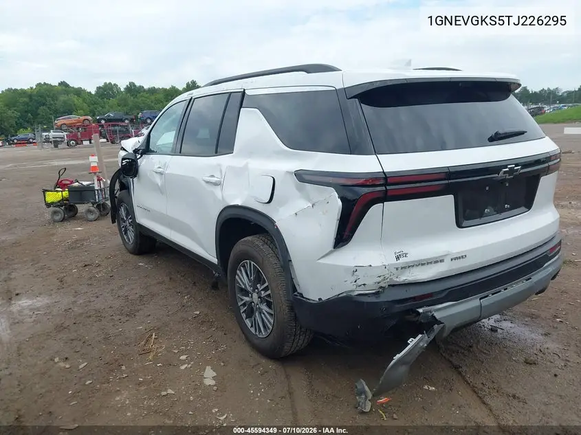 2026 Chevrolet Traverse Awd Lt VIN: 1GNEVGKS5TJ226295 Lot: 45594349