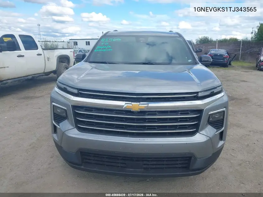2026 Chevrolet Traverse Awd Lt VIN: 1GNEVGKS1TJ343565 Lot: 45666439