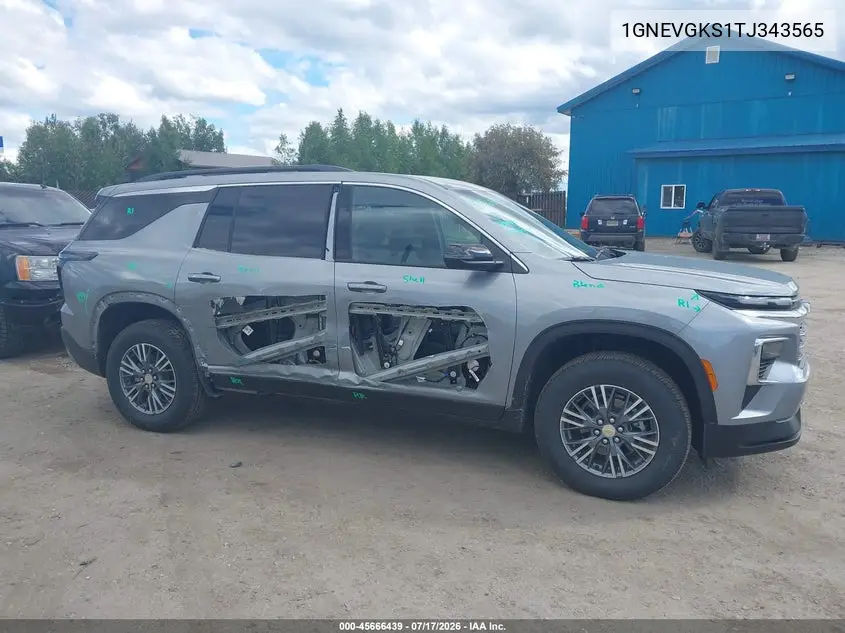 2026 Chevrolet Traverse Awd Lt VIN: 1GNEVGKS1TJ343565 Lot: 45666439