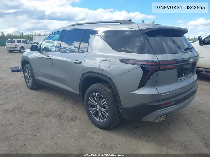 2026 Chevrolet Traverse Awd Lt VIN: 1GNEVGKS1TJ343565 Lot: 45666439