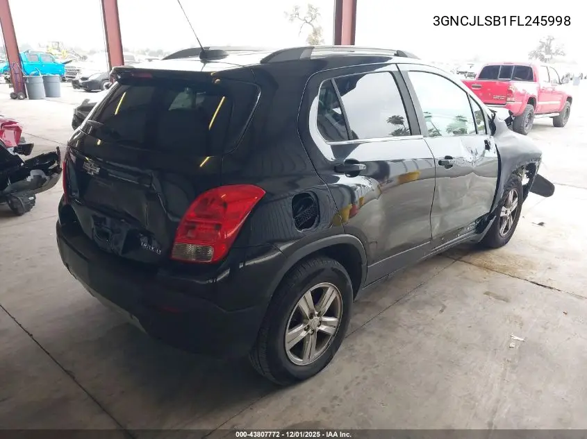 3GNCJLSB1FL245998 2015 Chevrolet Trax Lt