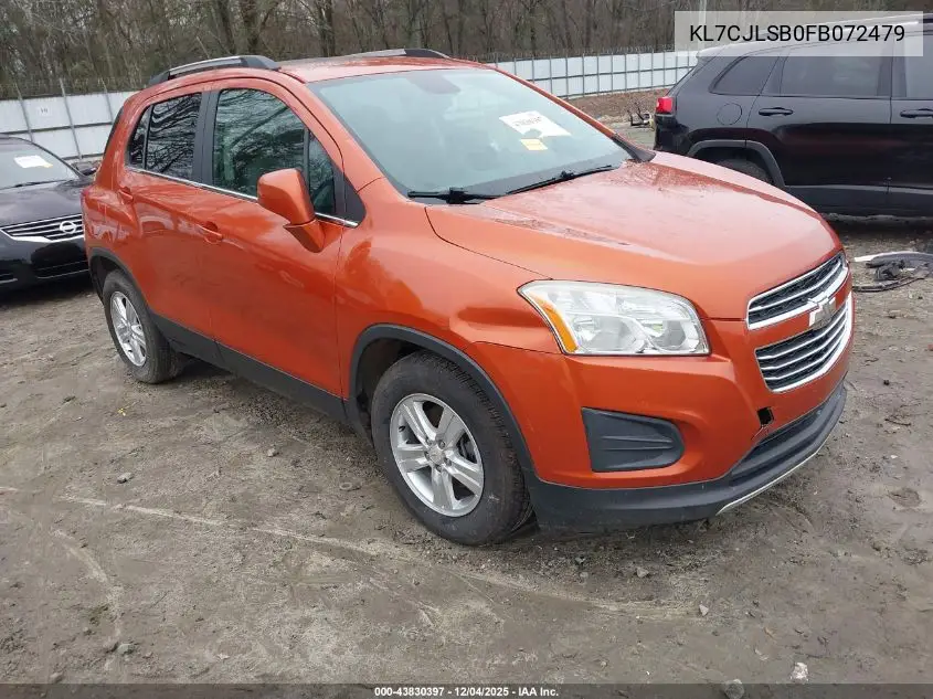 KL7CJLSB0FB072479 2015 Chevrolet Trax Lt