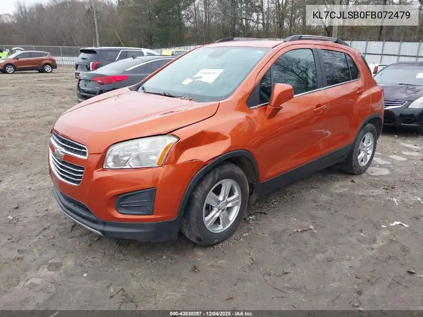 KL7CJLSB0FB072479 2015 Chevrolet Trax Lt