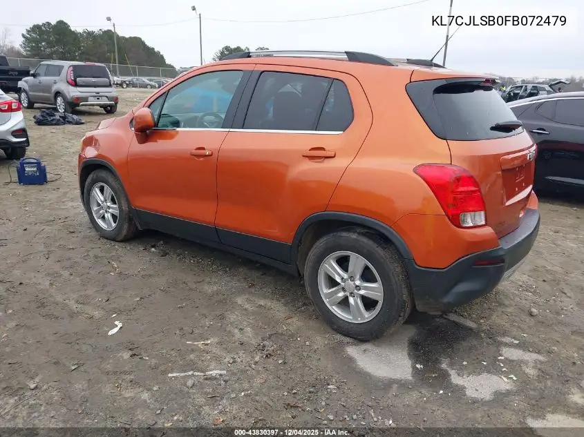 KL7CJLSB0FB072479 2015 Chevrolet Trax Lt
