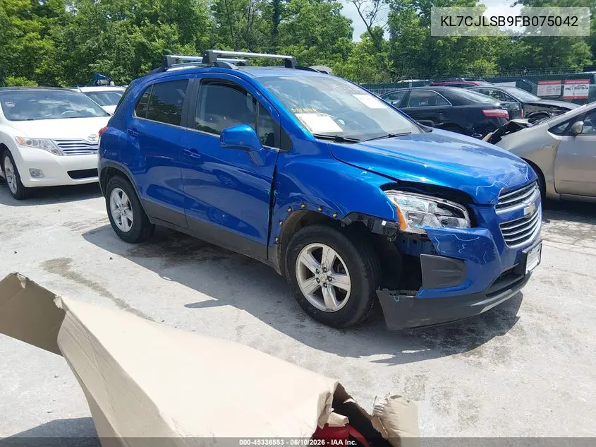 2015 Chevrolet Trax Lt VIN: KL7CJLSB9FB075042 Lot: 45336553