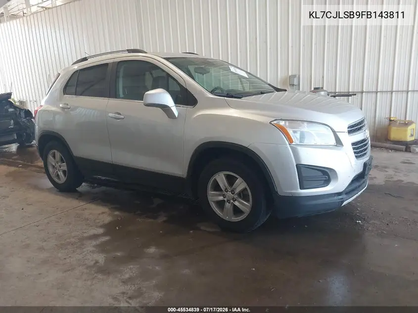 2015 Chevrolet Trax Lt VIN: KL7CJLSB9FB143811 Lot: 45534839