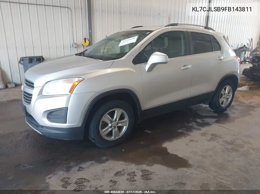 2015 Chevrolet Trax Lt VIN: KL7CJLSB9FB143811 Lot: 45534839
