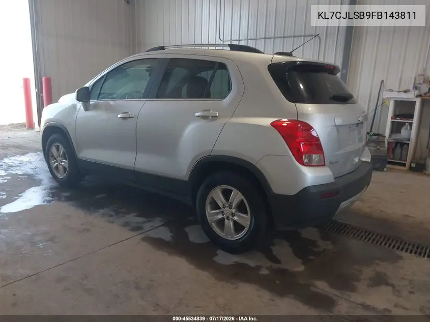 2015 Chevrolet Trax Lt VIN: KL7CJLSB9FB143811 Lot: 45534839